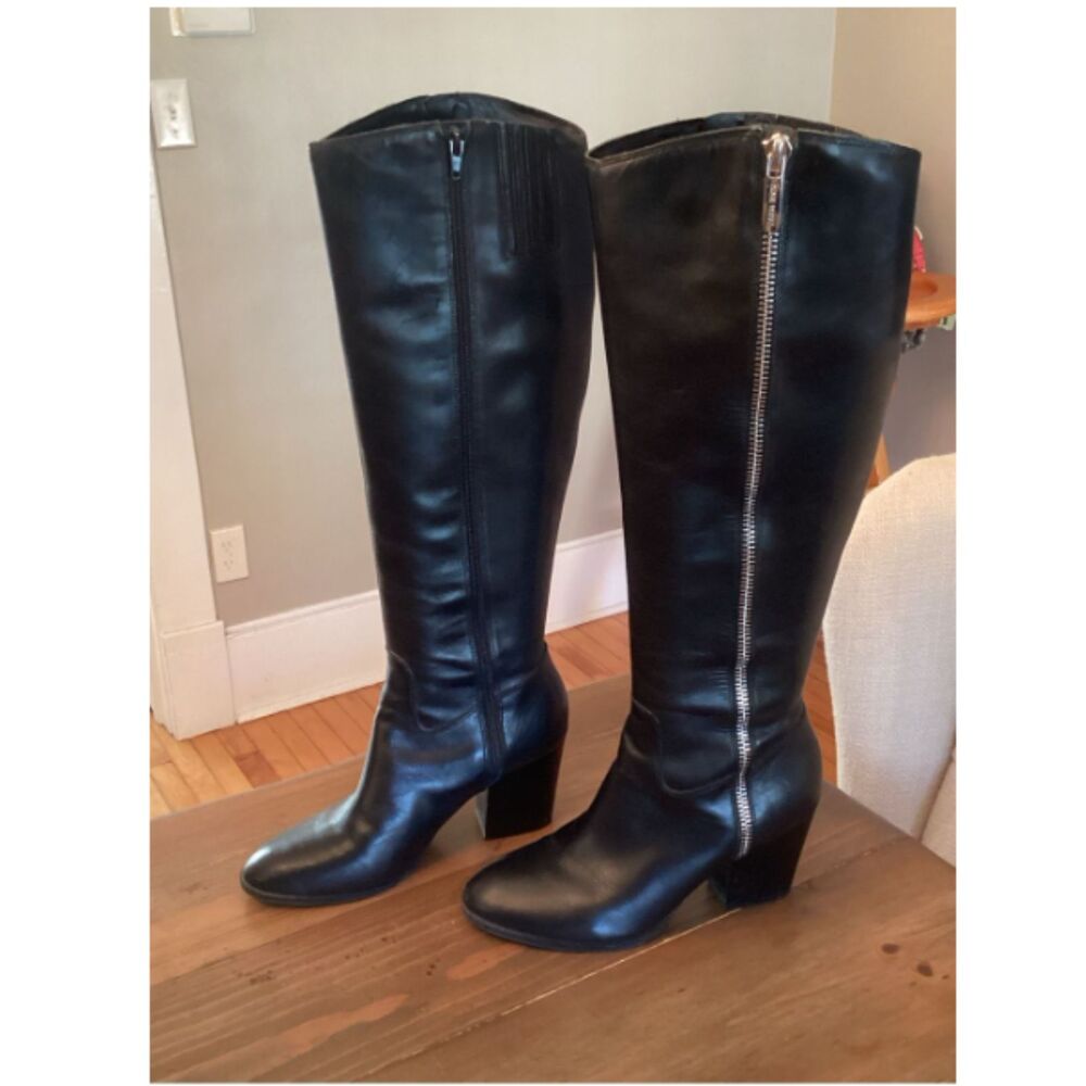 Nine West Size 8.5 Black Natty Tall Knee High boots
